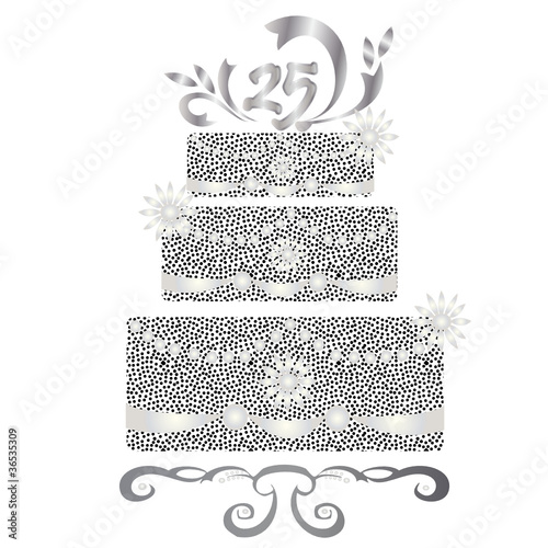 Vector: 25 years celebration cake vector 25 years celebration cake vector