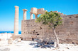 Ruins of ancient temple. Lindos. Rhodes island. Greece Ruins of ancient temple. Lindos. Rhodes island. Greece