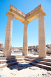 Ruins of ancient temple. Lindos. Rhodes island. Greece Ruins of ancient temple. Lindos. Rhodes island. Greece