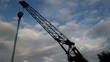 Crane under the sunset Sky