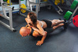 man and a woman in the gym
