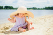 Little cute girl on the beach Little cute girl on the beach