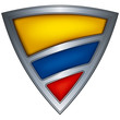 Steel shield with flag Colombia