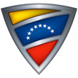Steel shield with flag Venezuela