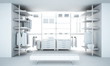 Interno Negozio abbigliamento rendering 3d
