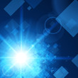 Virtual technology space blue background Virtual technology space blue background