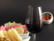 Classy glass of red wine