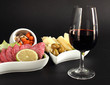 Classy glass of red wine