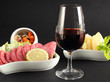 Classy glass of red wine