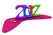 Colorful abstract 2012 calendar new year celebration