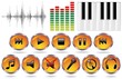 Musica Icone Registrazione-Music Icons Record-Vector