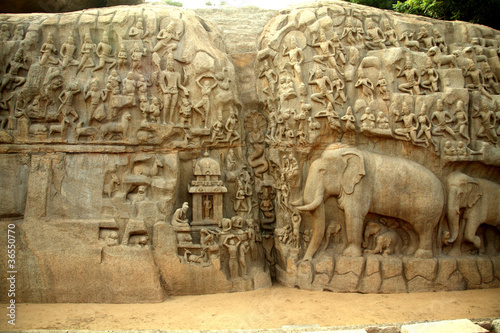 Photo: Arjuna's Penance - Descent of the Ganges, Mahabalipuram, India Arjuna's Penance - Descent of the Ganges, Mahabalipuram, India