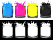CMYK Farbe im Glas CMYK Farbe im Glas