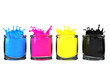 CMYK Farbgläser 3d CMYK Farbgläser 3d