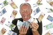 Man totally excited after winning the lotery