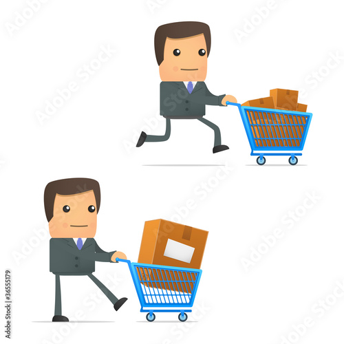 Vector: set of funny cartoon businessman set of funny cartoon businessman