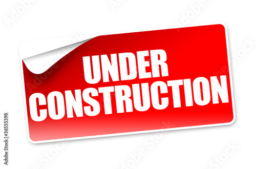 Illustration: Under Construction! Button, Icon Under Construction! Button, Icon