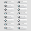 Website template design elements: Buttons set with icons