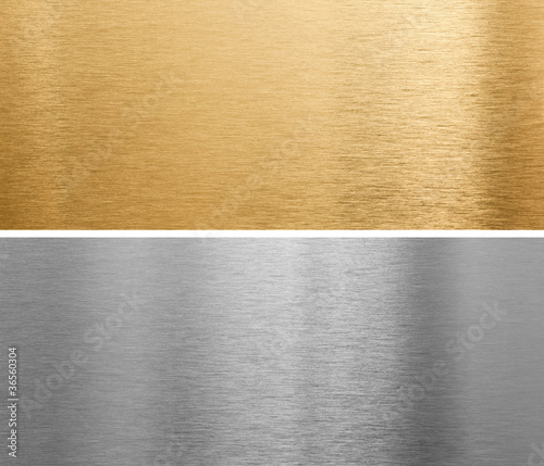 Foto: aluminium and brass metal plates aluminium and brass metal plates