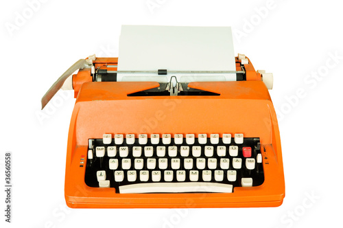 Photo: Vintage typewriter isolated Vintage typewriter isolated