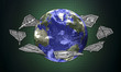 3d concept earth and money