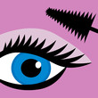Vector: Female eye mascara Female eye mascara