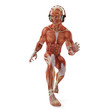 muscle man dj walking crouched