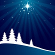 Christmas background with shutting star