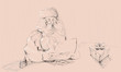 Babbo Natale  black&white