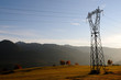 Electric power line in the Alps, Italy Electric power line in the Alps, Italy