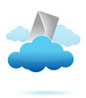 Letter in the cloud illustration design Letter in the cloud illustration design