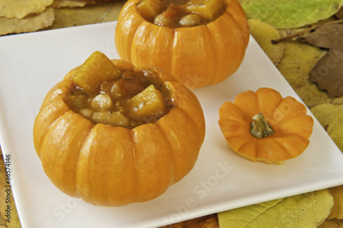 Photo: Pumpkin Soup in Pumpkin bowls Pumpkin Soup in Pumpkin bowls