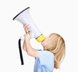 boy with megaphone
