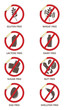 Allergen Free Curled Stickers Vector
