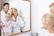 In the bathroom
