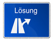 Autobahnschild Lösung