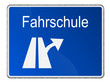 Autobahnschild Fahrschule