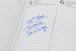 Termin Urologe im Kalender notiert