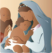 Holy Family painted
