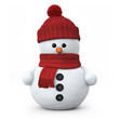 Snowman with woolen hat