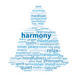 "HARMONY" Tag Cloud (zen meditation lotus position relaxation)