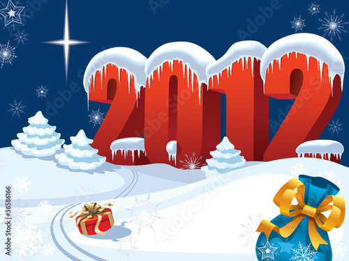 Vector: New Year night New Year night