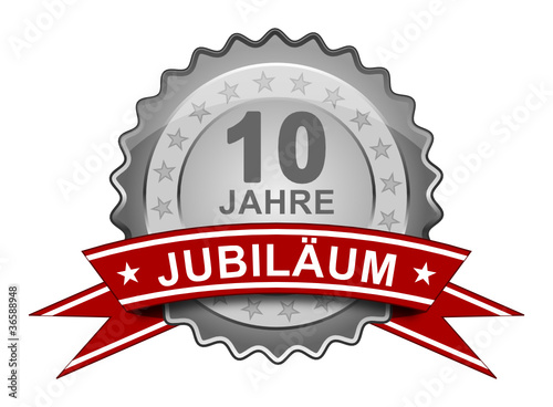 Vector: 10 Jahre Jubiläum - Plakette 10 Jahre Jubiläum - Plakette