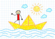 Drawing of sailboat Drawing of sailboat