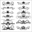 Victorian Scrolls and crown. Decorative elements. Vintage