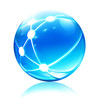 Vektor: network sphere icon network sphere icon