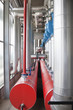 Pipes and tanks in factory