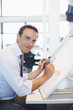 Architect working at desk