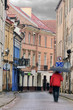 Vilnius oldtown street, motion blur