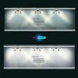 Empty placard for product advertising with lighting